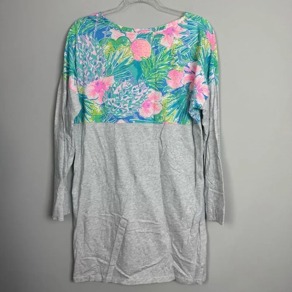 LILLY PULITZER | Finn Long Sleeve Dress Floral Accent Women’s Size Large